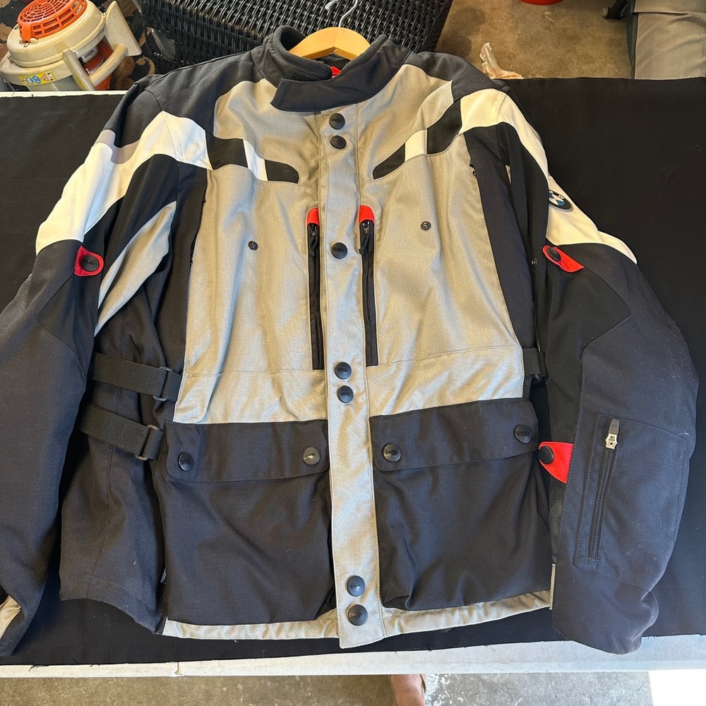 BMW Black and Gray Performance Jacket for Outdoor Activities